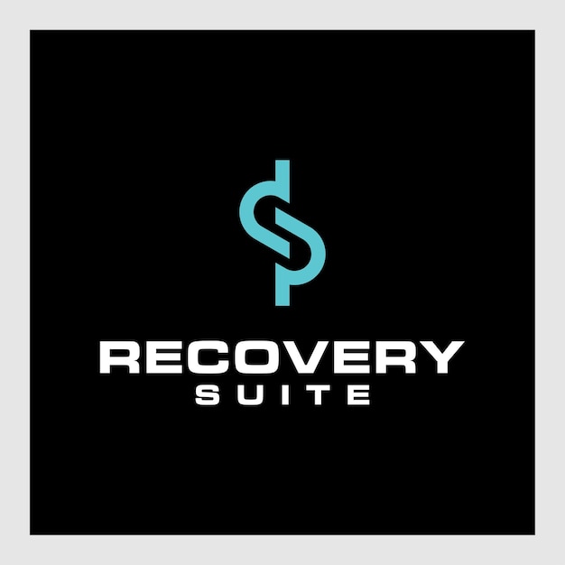 Letter R recovery logo design template