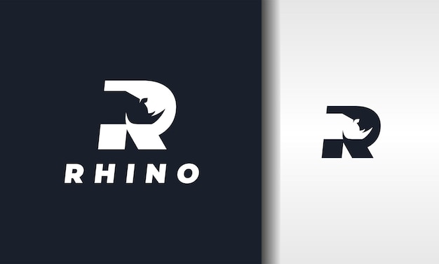 letter R rhino logo