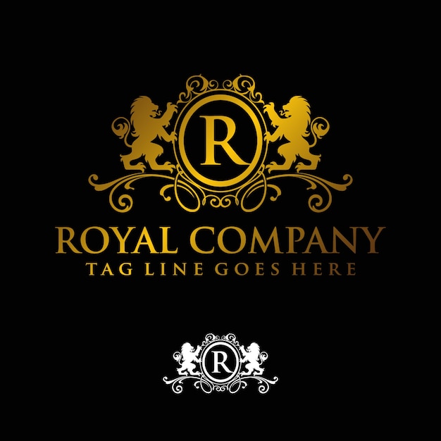 Vector letter r for royale and real estate company logo