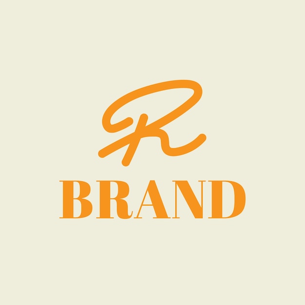 Letter R Signature Template Logo