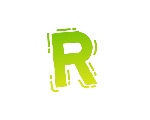 Letter r typografie logo illustratie