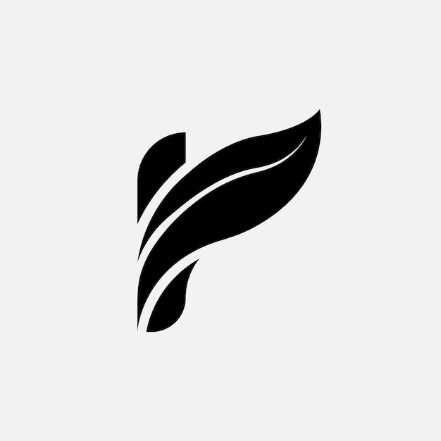 Letter r with lowercase tree leaf shape modern fresh abstract logo idea