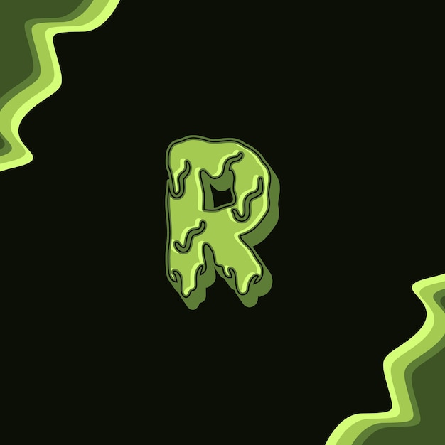 letter R zombie logo design template