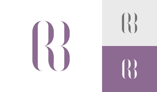 Letter RB eerste monogram logo-ontwerp