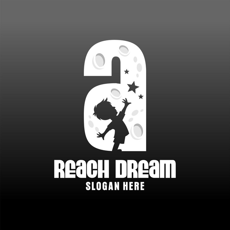 Vector a letter reach dream 로고 디자인 템플릿 영감 터 일러스트레이션