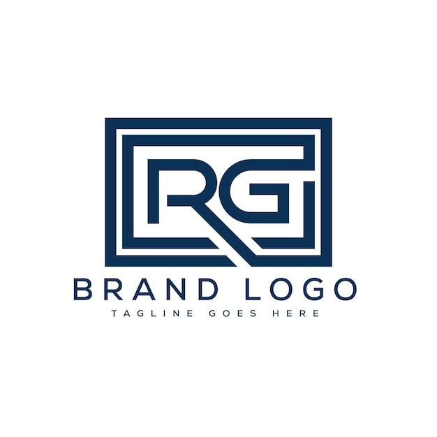 RG 로고 디자인  ⁇ 터 문자 템플릿 디자인 브랜드