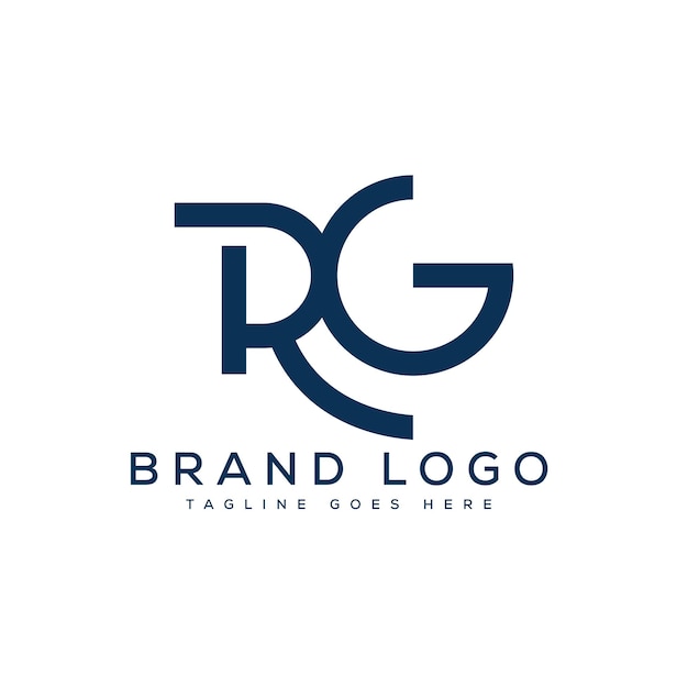RG 로고 디자인  ⁇ 터 문자 템플릿 디자인 브랜드
