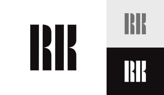 Letter RK initial monogram logo design