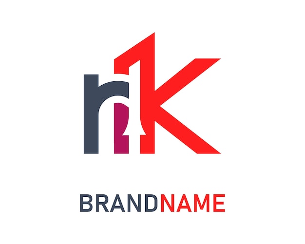 Vector letter rk logo design template