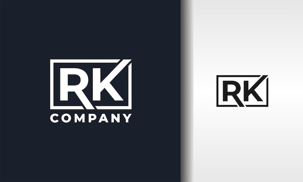 letter RK square logo