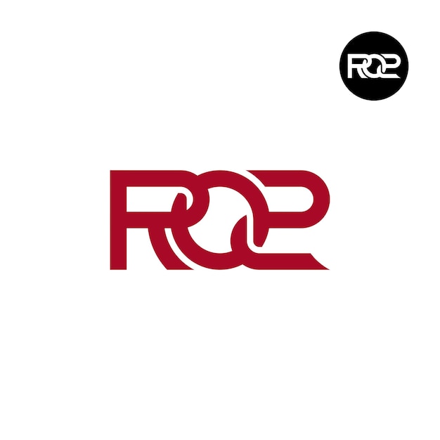 Vector letter ro2 monogram logo design