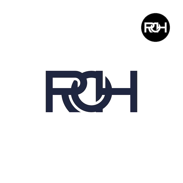Дизайн логотипа монограммы буквы ROH