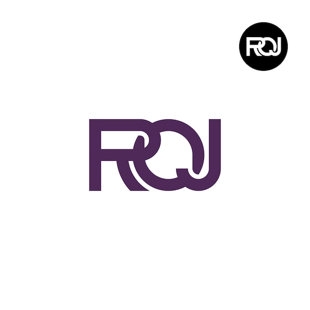 Lettera roj monogramma logo design