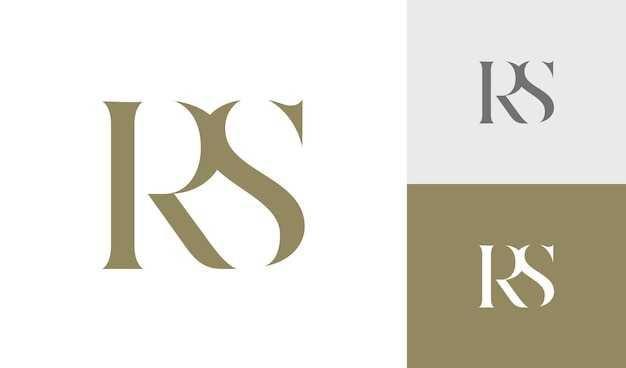 Letter RS initial monogram logo design