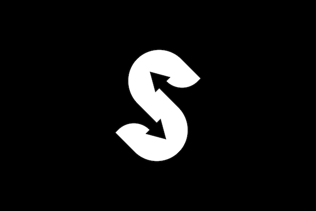 letter s arrow logo design template