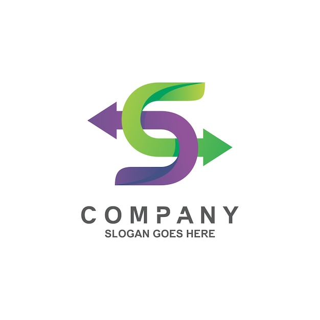 Letter s arrow logo design