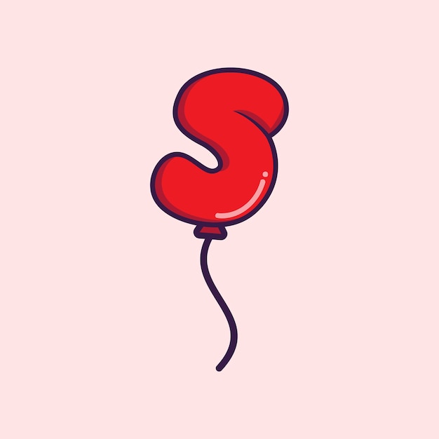 letter s balloon logo design template