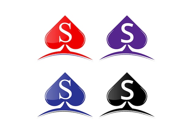 Letter S Casino Logo Design Vector Template Poker Casino Vegas Logo Template