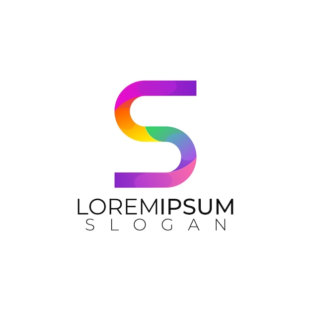 Letter S colorful logo