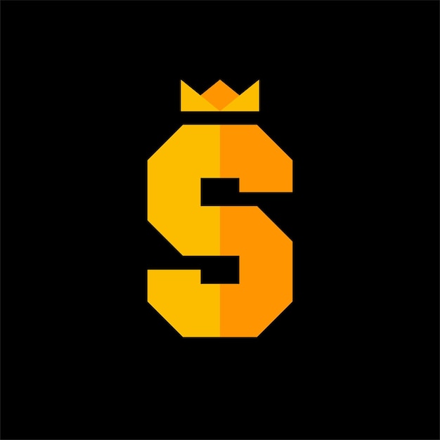 Letter S Crown Logo Design Template Inspiration Vector Illustration