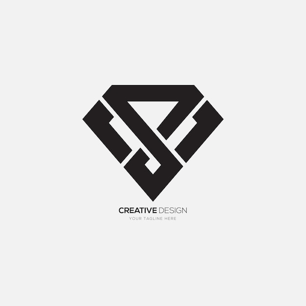 Letter s diamond shape logo