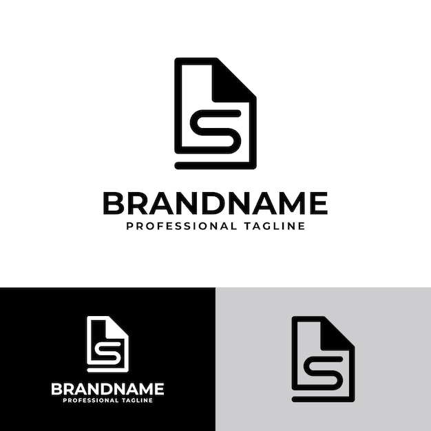 Буква S Логотип документа, подходящий для бизнеса, связанного с документом или бумагой с инициалом S