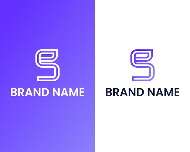 letter s and e modern logo design template