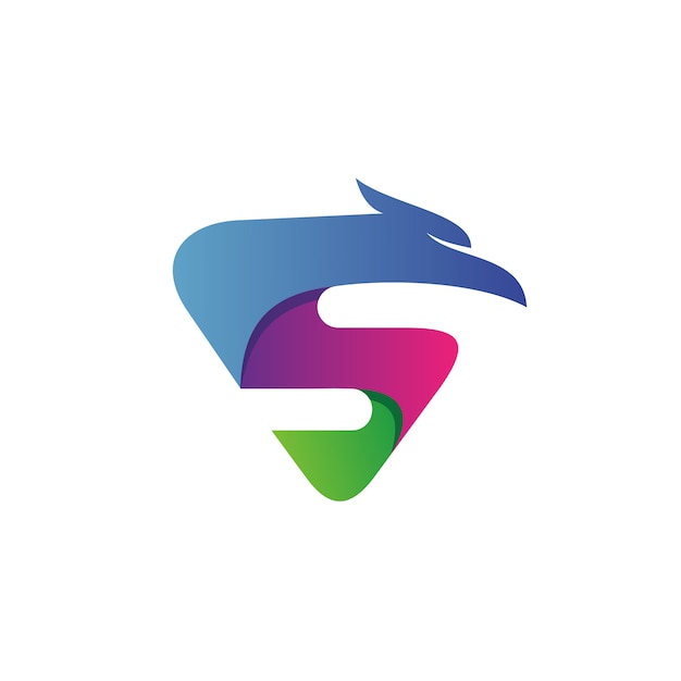 Letter S Eagle Logo Vector