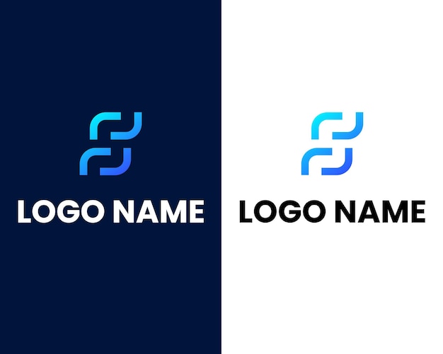 letter s en j modern logo ontwerpsjabloon