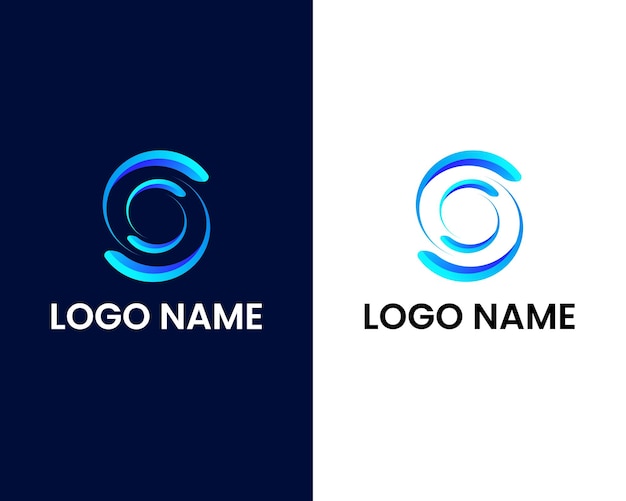 letter s en o moderne logo ontwerpsjabloon