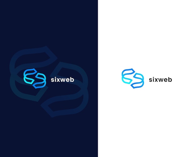 Vector letter s en w modern logo ontwerpsjabloon