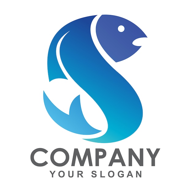 Vector letter s fish logo