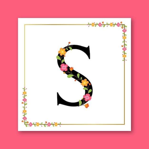 Letter S Floral decorative feminine logo