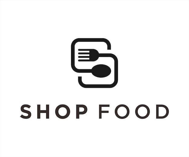 Векторная иллюстрация дизайна логотипа Letter S Food