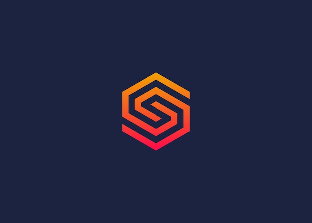 letter s hexagon logo icon design vector design template inspiration