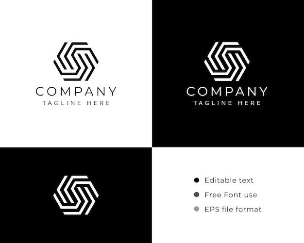 Letter s hexagon premium logo design, minimalist vector logo