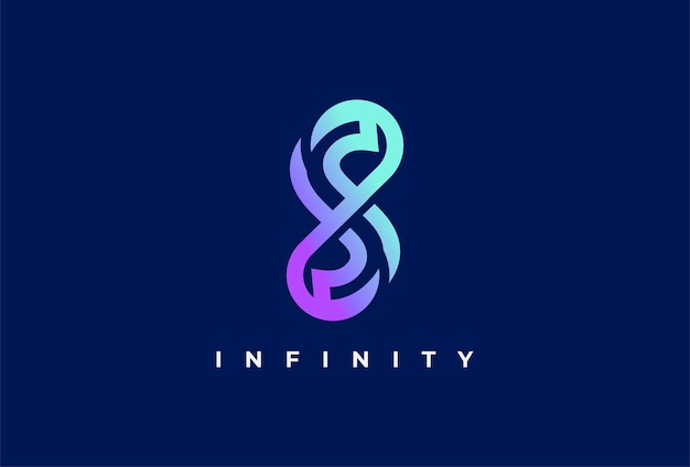 Letter s infinity logo. geschikt voor technologie, merk en bedrijfslogo. vector illustratie