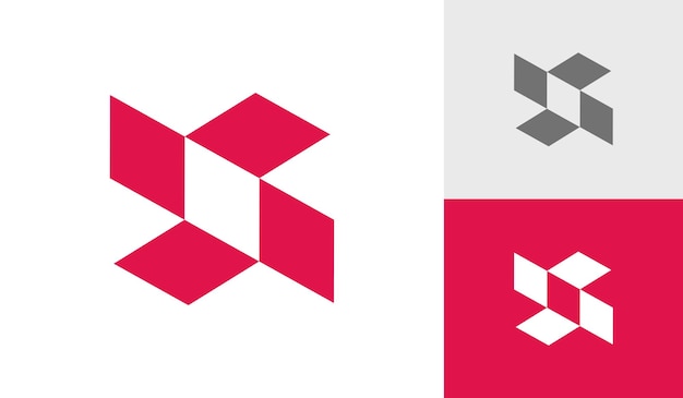 Design del logo del monogramma iniziale della lettera s