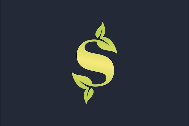 Letter s leaf-logo