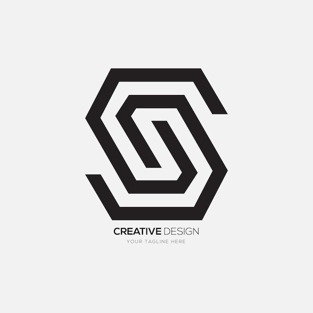 Letter line art creative initial modern unique monogram fashion logo design idea