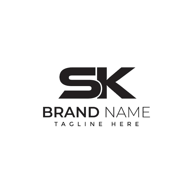 Letter s logo collection and initial sk logo design template