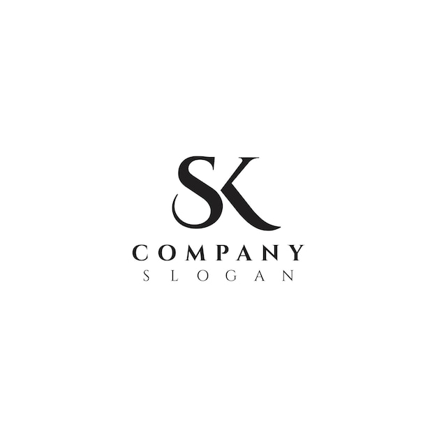 Vector letter s logo collection and initial sk logo design template