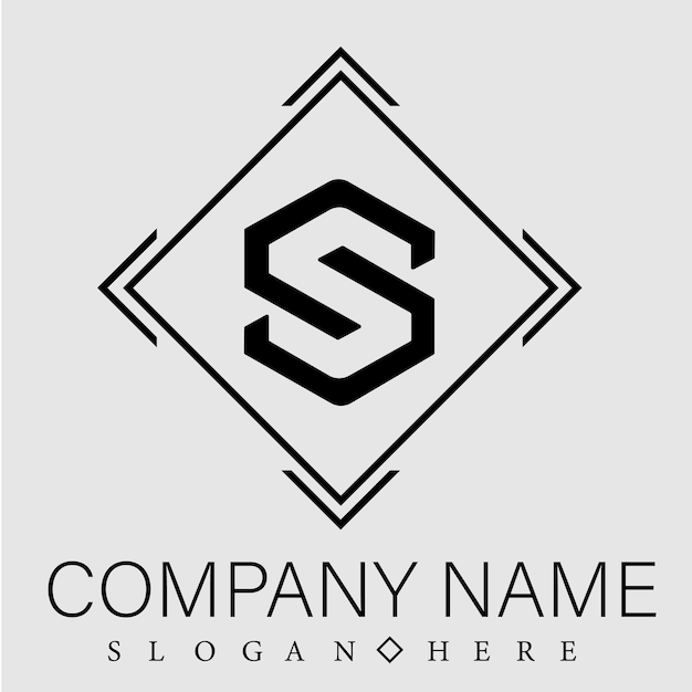 Idee vettoriali per la progettazione del logo della lettera s per il business aziendale