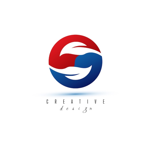 Modello vettoriale letter s logo design media corporate linear outline style. concetto di logo colorato