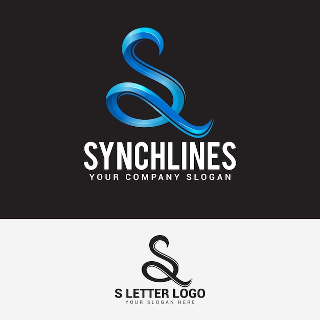 Lettera s logo design template vettoriale