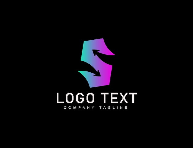 Letter S logo gradient illustration