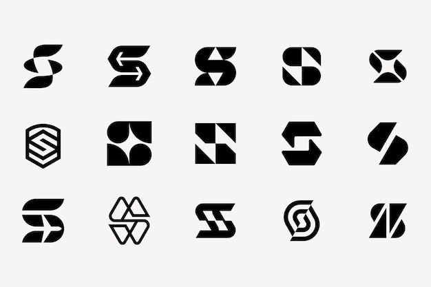 Vector letter s logo set template