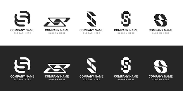 Letter s logo template collection