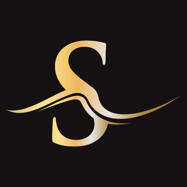 文字 S ロゴ ベクトル テンプレート S ロゴタイプ アイコン 豪華なシンプルな最小限でエレガントな S ロゴ デザイン