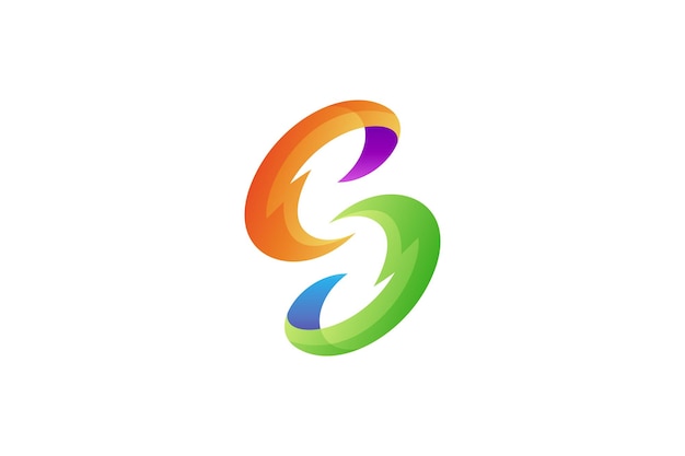 Letter s logo with modern colorful design